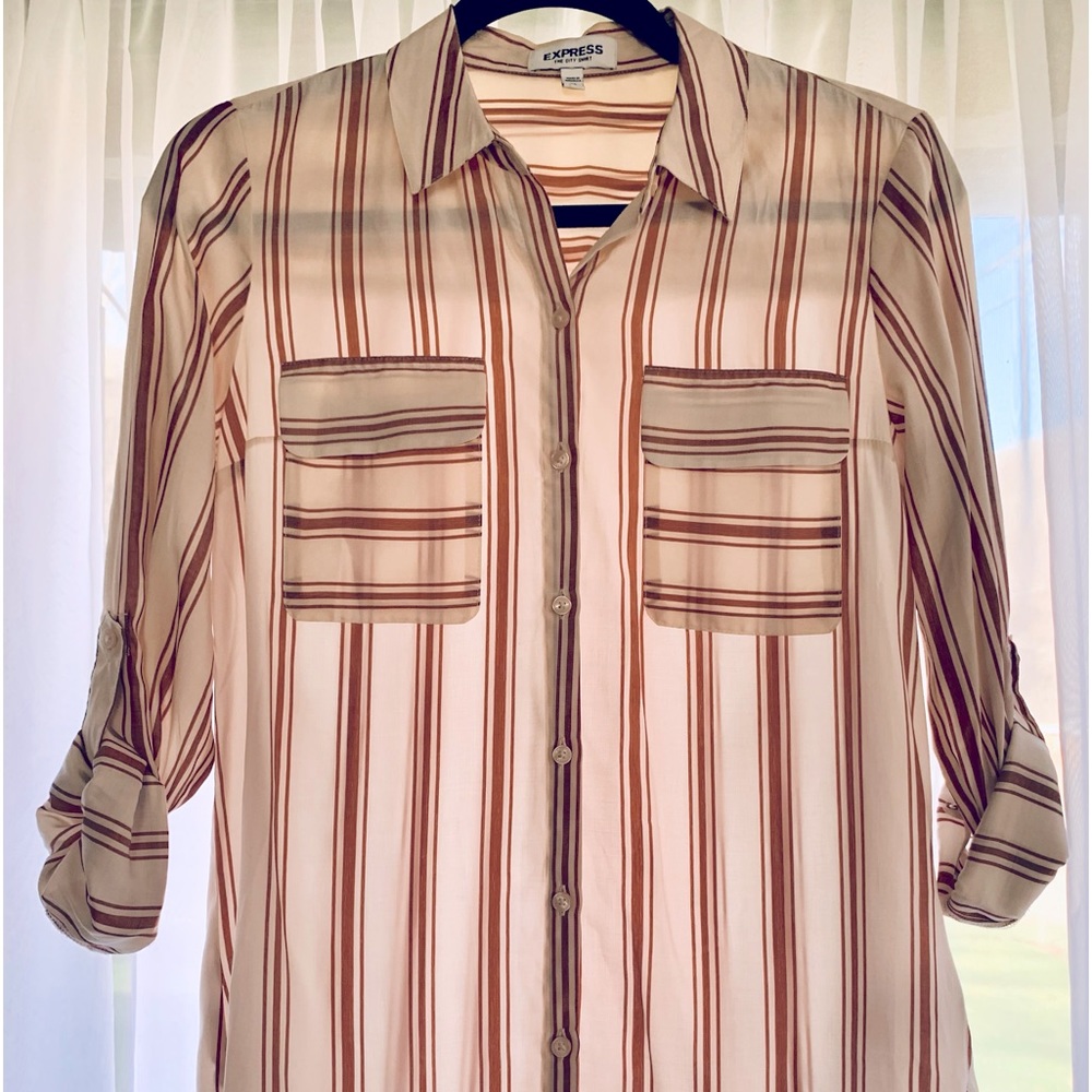 EXPRESS (The City Shirt) Blouse (XS) Wore 1X!